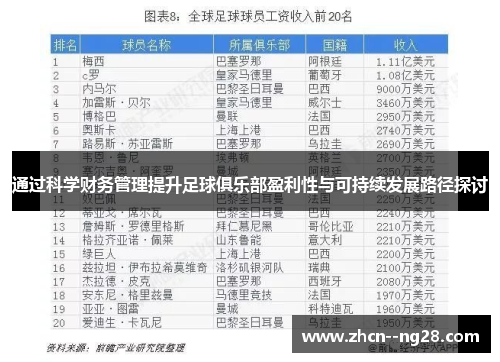 通过科学财务管理提升足球俱乐部盈利性与可持续发展路径探讨 通过科学财务管理提升足球俱乐部盈利性与可持续发展路径探讨